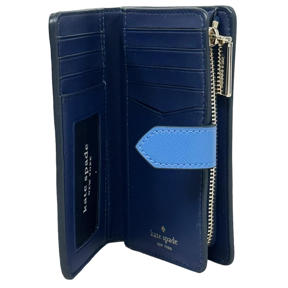 Kate Spade Bifold Wallet グリッター 二つ折り財布 青 Amazon.com: Kate Spade Staci Butterfly Sky Printed Medium